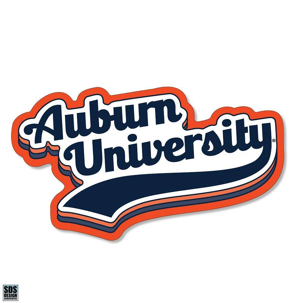 Auburn 3.25 Inch Retro Stack Rugged Sticker Decal