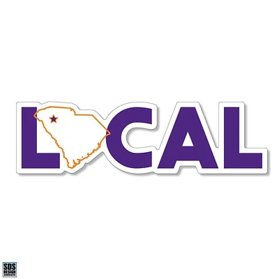 Clemson 3.25 Inch Local Rugged Sticker Decal