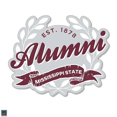 Mississippi State 3.25 Inch Alumni Leaves Rugged Sticker Decal