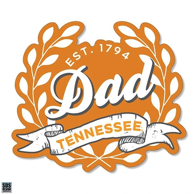 Tennessee 3.25 Inch Dad Leaves Rugged Sticker Decal