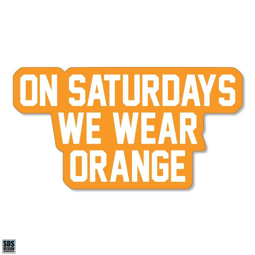Tennessee 3.25 Inch On Saturdays Wear Rugged Sticker Decal