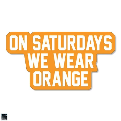 Tennessee 3.25 Inch On Saturdays Wear Rugged Sticker Decal