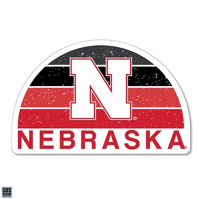 Nebraska 3.25 Inch Gradient Half Moon Rugged Sticker Decal