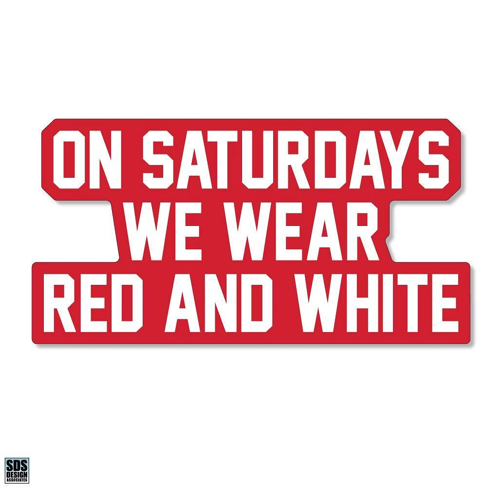 Nebraska 3.25 Inch On Saturdays Wear Rugged Sticker Decal