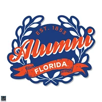 Florida 3.25 Inch Alumni Leaves Rugged Sticker Decal