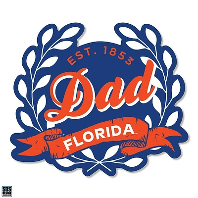 Florida 3.25 Inch Dad Leaves Rugged Sticker Decal