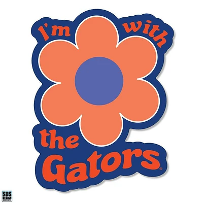 Florida 3.25 Inch I'm with Flower Rugged Sticker Decal