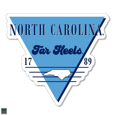 Carolina 3.25 Inch Retro Triangle Rugged Sticker Decal