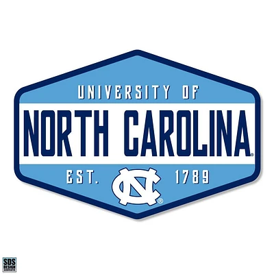 Carolina 3.25 Inch Hexagon Badge Rugged Sticker Decal