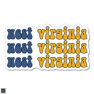 West Virginia 3.25 Inch Retro Fade Rugged Sticker Decal