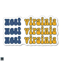 West Virginia 3.25 Inch Retro Fade Rugged Sticker Decal