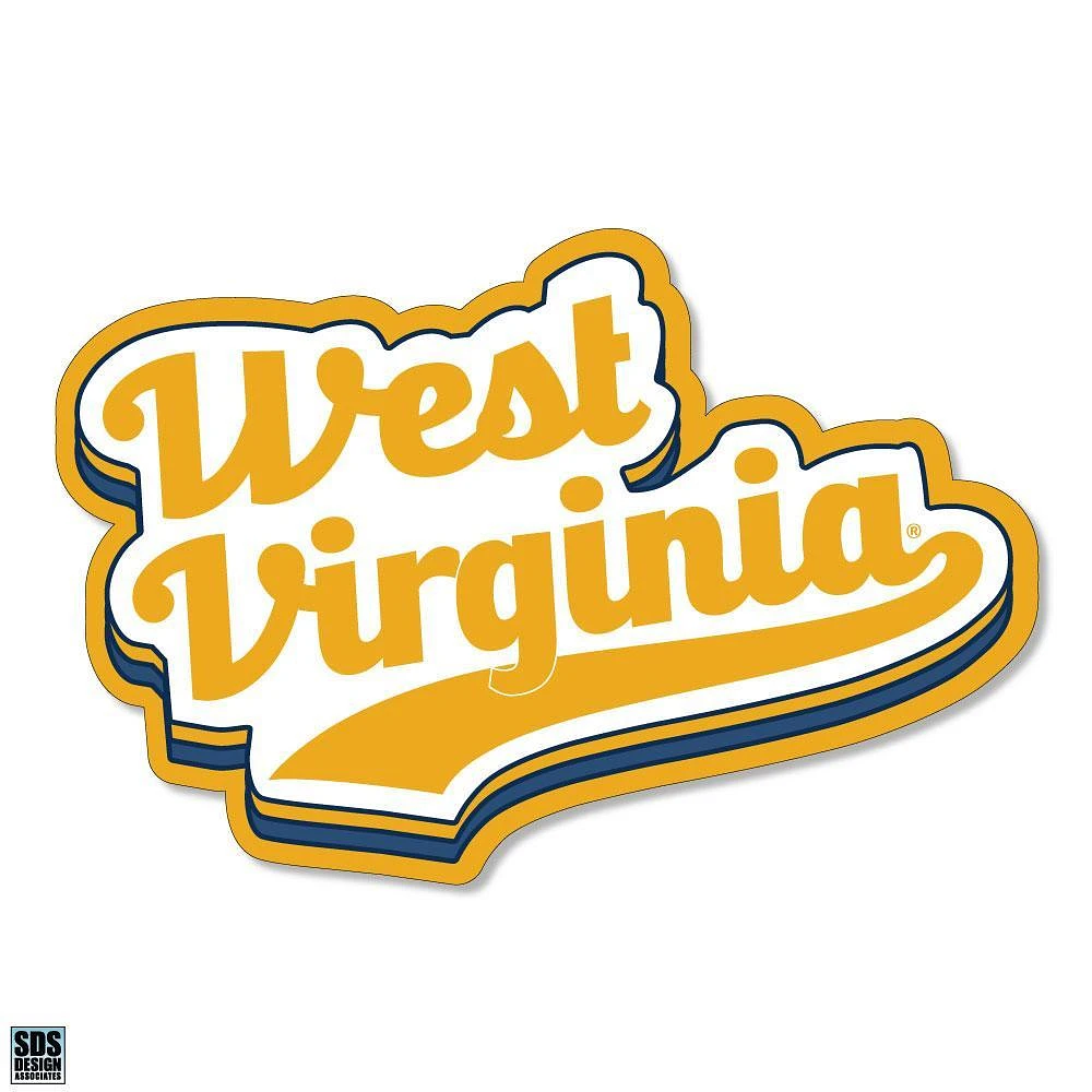 West Virginia 3.25 Inch Retro Stack Rugged Sticker Decal