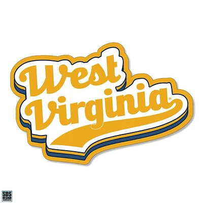 West Virginia 3.25 Inch Retro Stack Rugged Sticker Decal