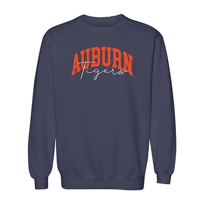 Auburn Classic Arch Over Script Pigment Crew