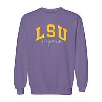 LSU Classic Arch Over Script Pigment Crew