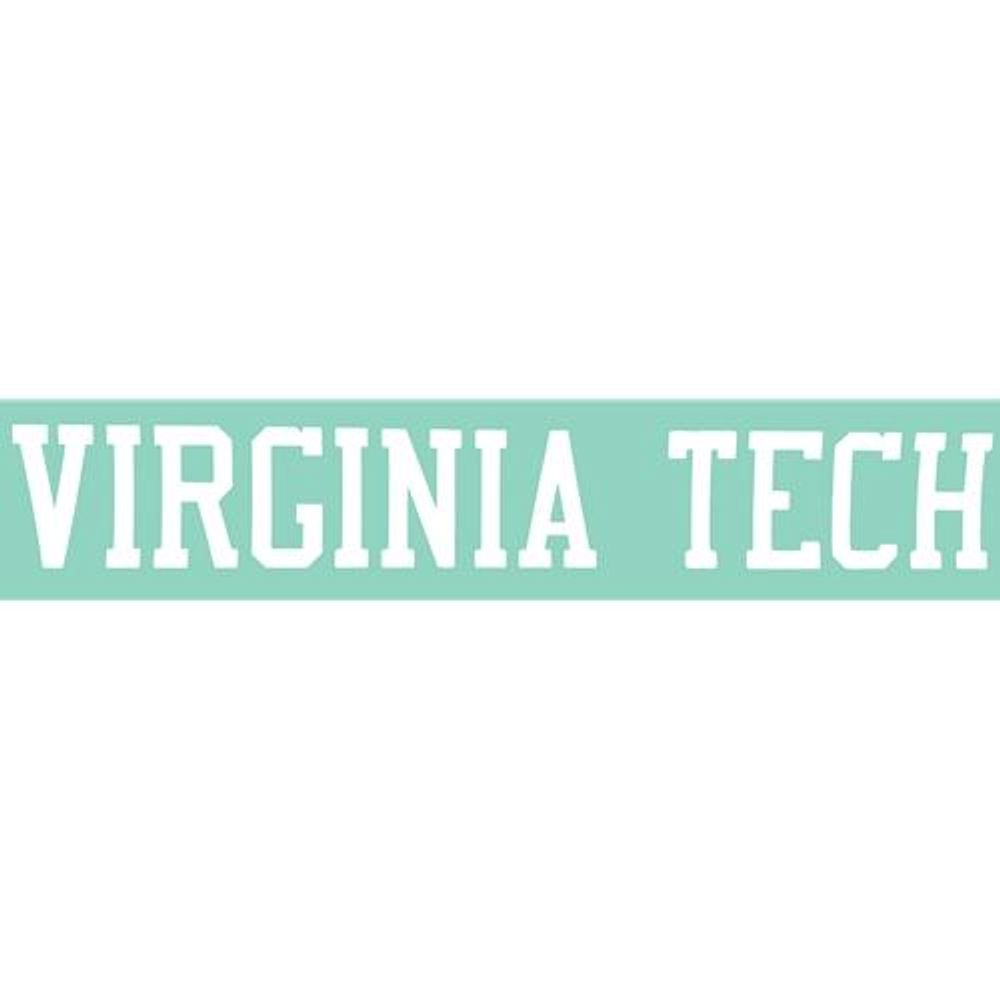  Virginia Tech White Decal