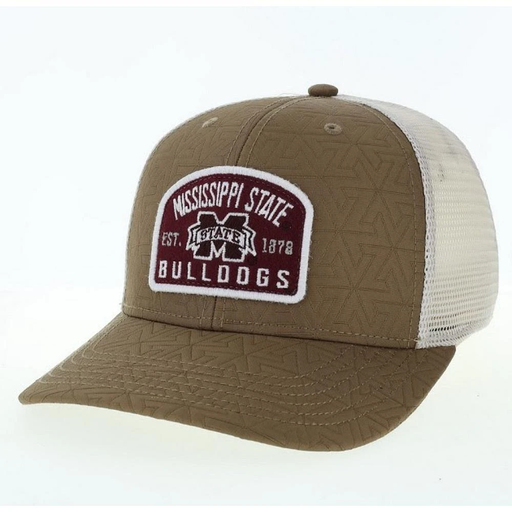 Mississippi State Legacy Est Patch Mid-Pro Snapback Trucker Hat