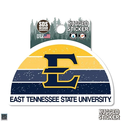 ETSU 3.25 Inch Gradient Half Moon Rugged Sticker Decal