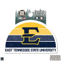 ETSU 3.25 Inch Gradient Half Moon Rugged Sticker Decal