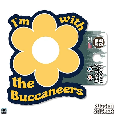 ETSU 3.25 Inch I'm with Flower Rugged Sticker Decal