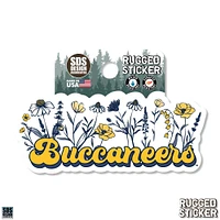 ETSU 3.25 Inch Wildflowers Script Rugged Sticker Decal