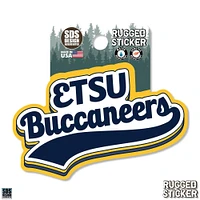 ETSU 3.25 Inch Retro Stack Rugged Sticker Decal