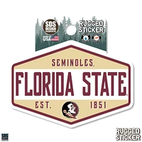 Florida State 3.25 Inch Hexagon Badge Rugged Sticker Decal