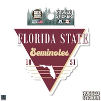 Florida State 3.25 Inch Retro Triangle Rugged Sticker Decal