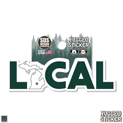 Michigan State 3.25 Inch Local Rugged Sticker Decal