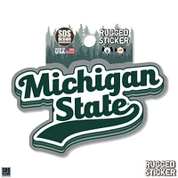 Michigan State 3.25 Inch Retro Stack Rugged Sticker Decal