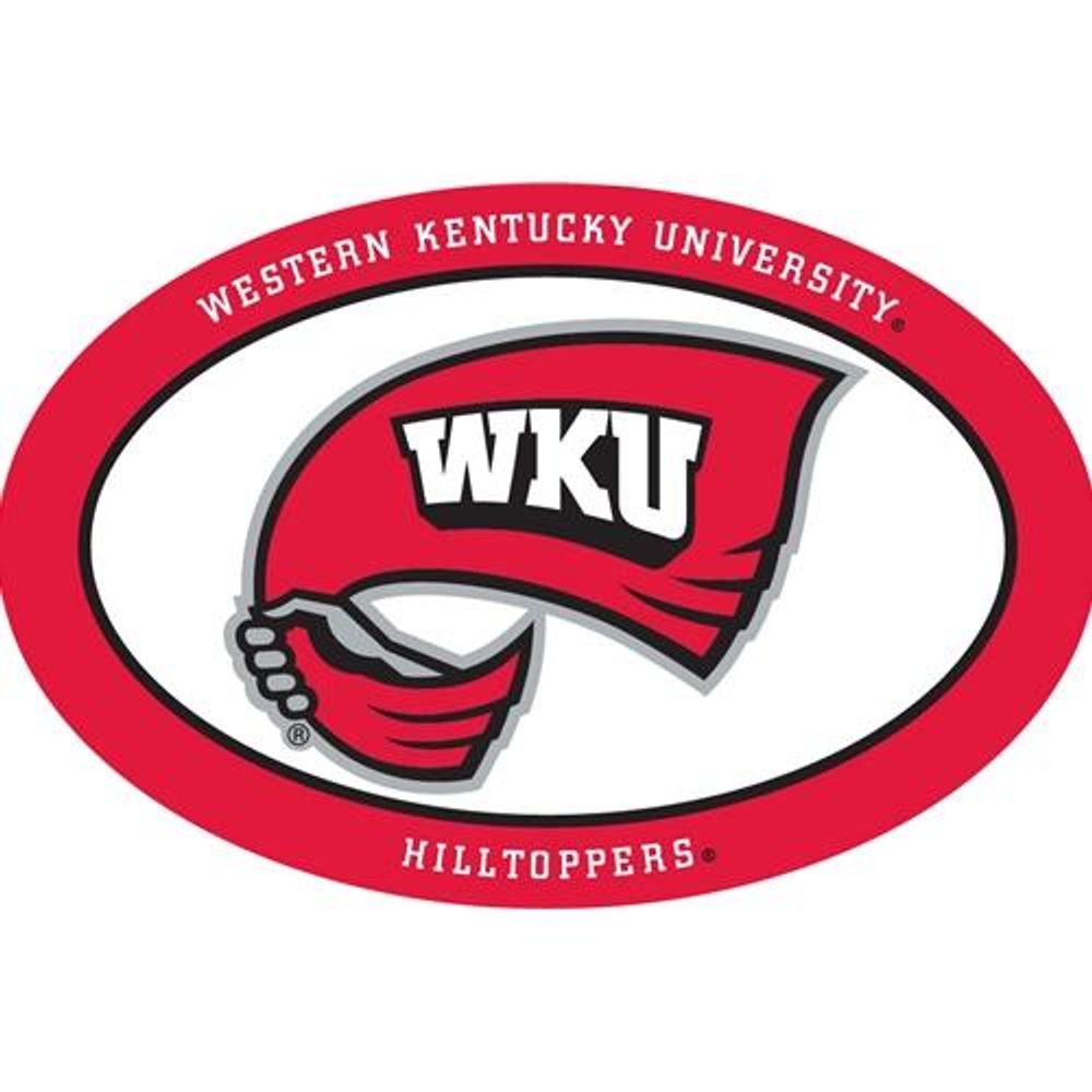  Western Kentucky Decal Oval Red Towel Logo (6 )