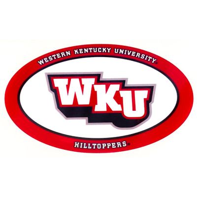  Western Kentucky Decal Oval Wku Logo (6 )