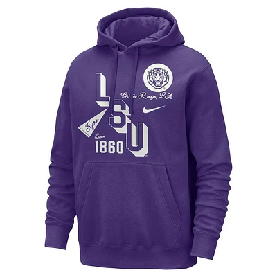 LSU Nike Retro Club Fleece Hoodie