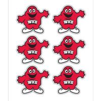  Western Kentucky Decals Big Red Logo 6- Pack (1 )