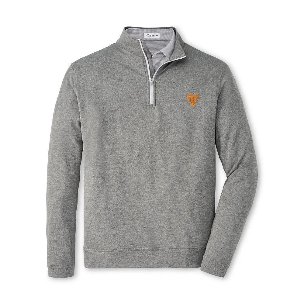 Tennessee Peter Millar Vault Interlock Perth Melange Quarter-Zip Pullover