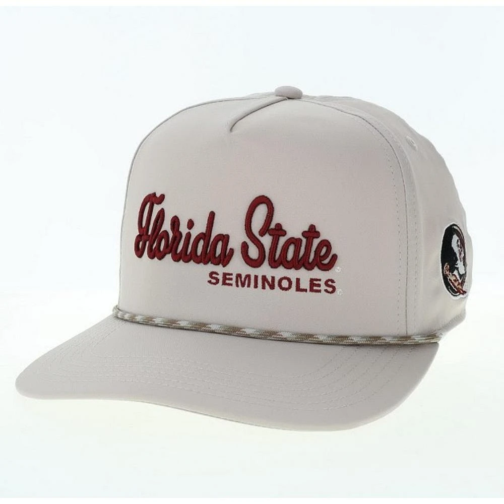 Florida State Legacy Caddy Rope Script Snapback Cap