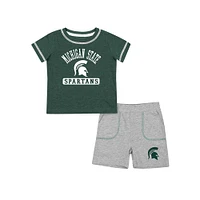 Michigan State Colosseum Infant Hawkins Tee and Shorts Set