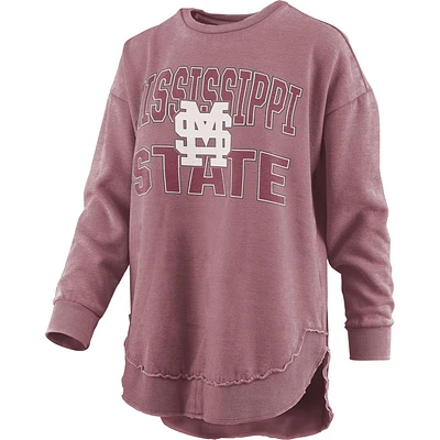 Mississippi State Pressbox Maxima Vintage Poncho Crew