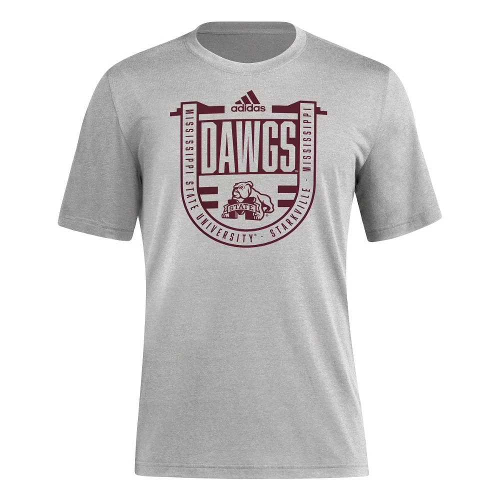 Mississippi State Adidas Banner Crest Blend Tee