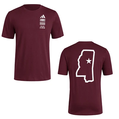 Mississippi State Adidas Reverse Retro Fresh Tee