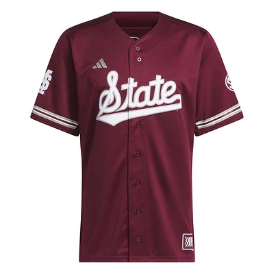 Mississippi State Adidas Reverse Retro Baseball Jersey