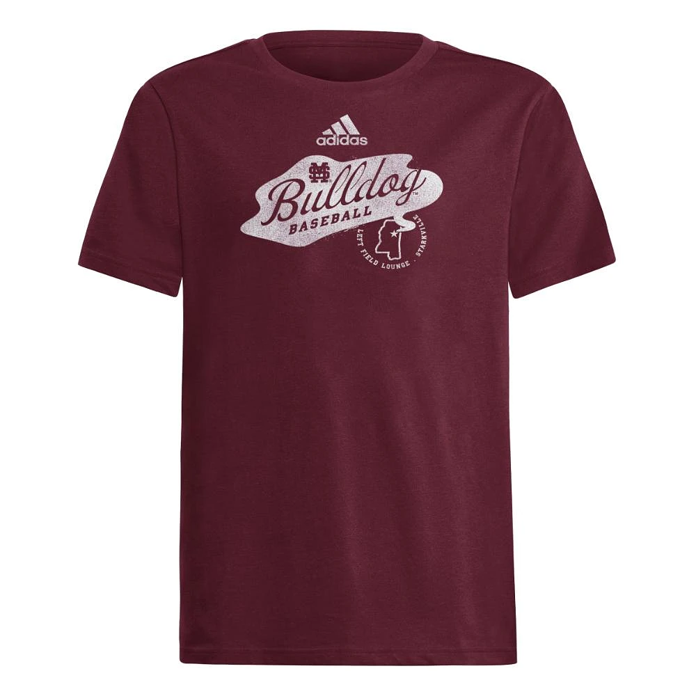 Mississippi State Adidas YOUTH MSU Bulldogs Baseball Tee