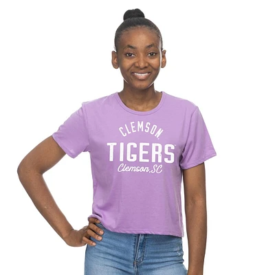 Clemson Zoozatz Pastel Crop Tee