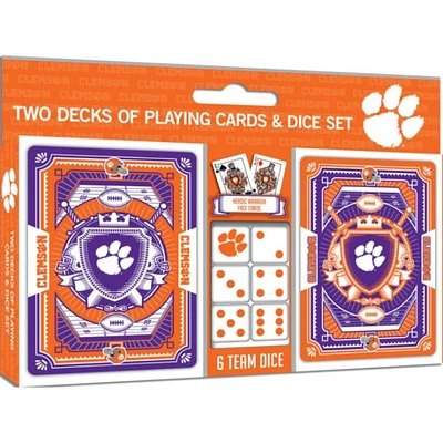 Clemson 2-Pack Playing Cards and Dice Set