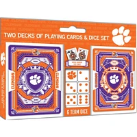 Clemson 2-Pack Playing Cards and Dice Set