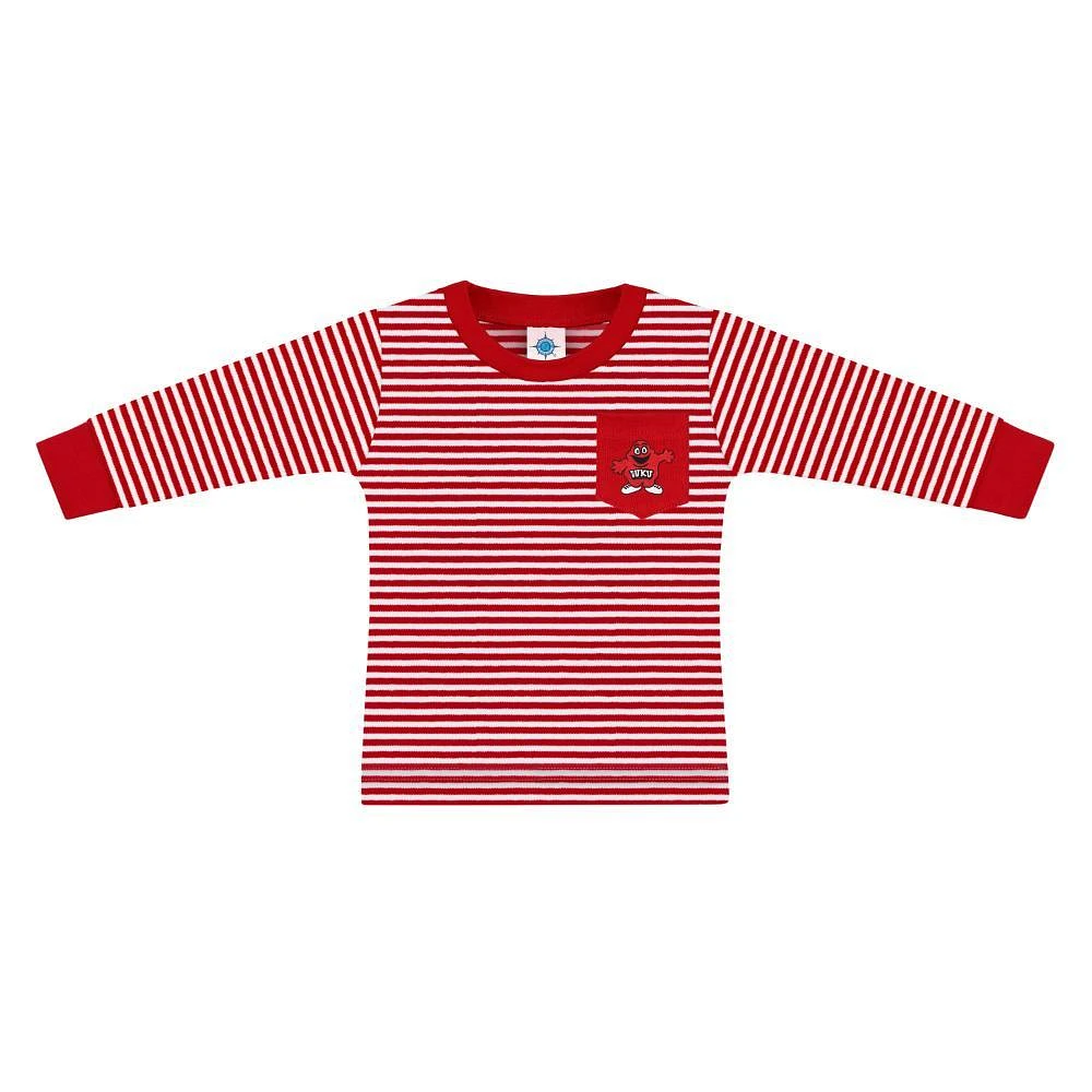 Western Kentucky Toddler Striped Long Sleeve Pocket Tee