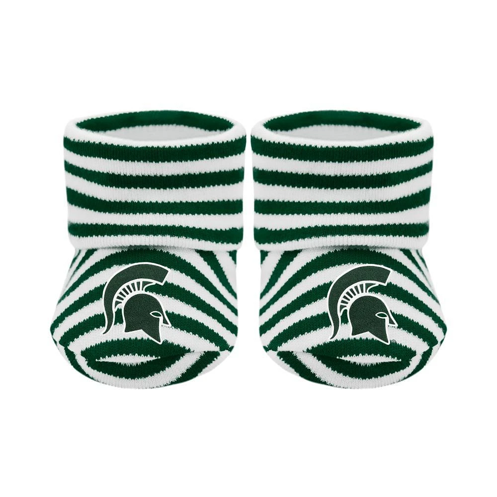 Michigan State Infant Striped Booties