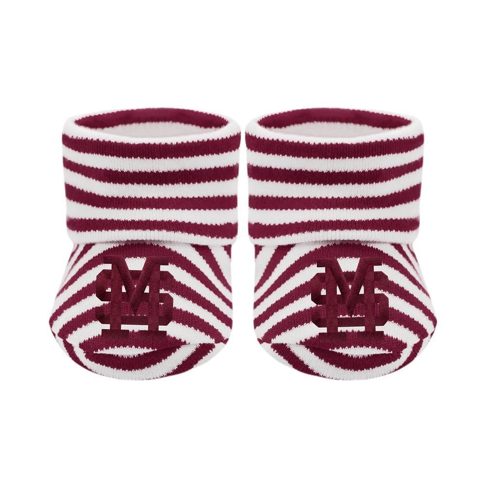 Mississippi State Infant Striped Booties