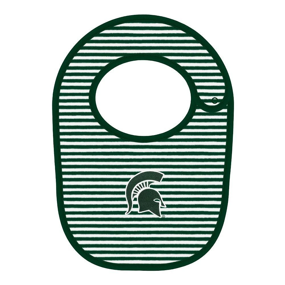 Michigan State Infant Striped Bib