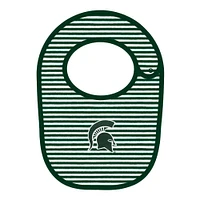 Michigan State Infant Striped Bib